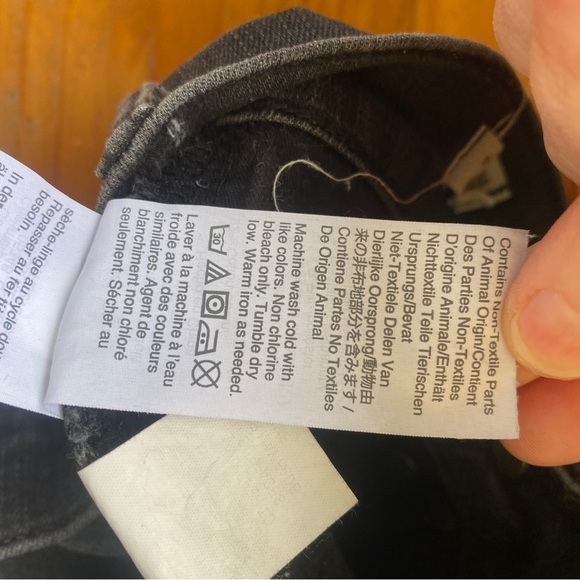 Madewell 9” High Riser Skinny  Exposed Button Fly Black Raw Hem Stretch Jean - Picture 8 of 16